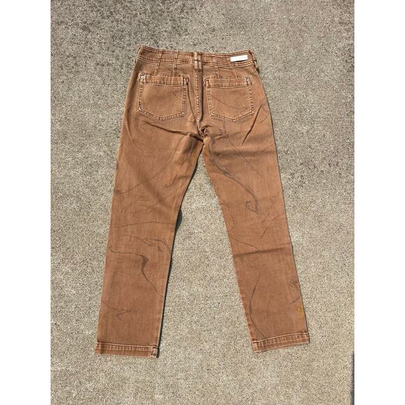 Anthropologie Pilcro Pants Women Size 26 Marbled Denim High Rise Straight Jeans - Picture 6 of 7